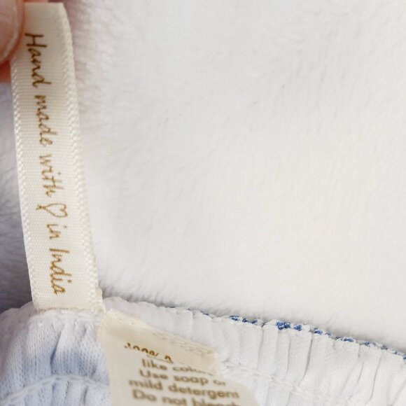 Japana, Palazzo Jumpsuit, S, Blue & White Stripe, Spaghetti Straps, Navy Trim - Picture 10 of 15